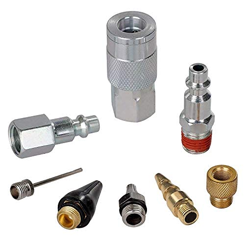 Dp Dynamic Power Polyurethane Braided Air Hose 1/4" X 25 Ft With 10 Pcs Air Compressor Accessories Kit, 200 Psi. #TOP1