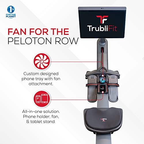 Fan For Peloton Row - Row Phone Tray - Accessories For Peloton Row - Free Cup Holder Inserts - No Batteries Or Charging Required (Peloton Row) #TOP2