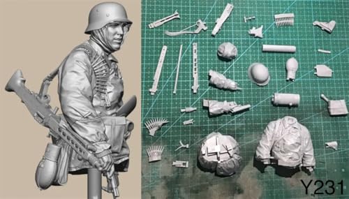 AERUIKJS 1/10 WWII German Soldier Resin Bust Model Kit Unpainted and Unassembled Resin Bust Model Kit //P6o2A9 - Image 2