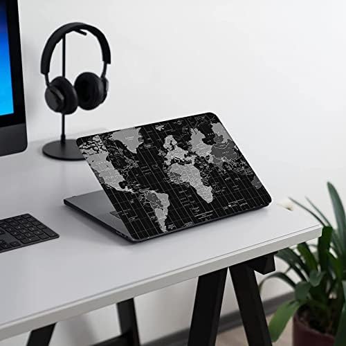 iLeadon for MacBook Pro 13 inch Case M2 2022, 2021, 2020-2016 Release A2338 M1/A2289/A2251/A2159/A1989/A1706/A1708, Plastic Hard Shell Case+Keyboard Cover+Screen Protector, Black World Map