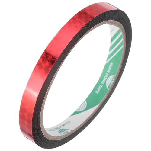 MECCANIXITY Red Metalized Tape 3/8 Inch x 55 Yards Decor Tape for Craft Detailing Accent Wall, Graphic Arts