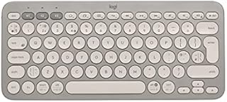 Logitech K380 Multi-Device Wireless Keyboard, Easy-Switch Up to 3 Devices, Slim, Battery-PC 2 Years, Laptop, Windows, Mac, Chrome OS, Android, iPadOS, Apple TV - Sand
