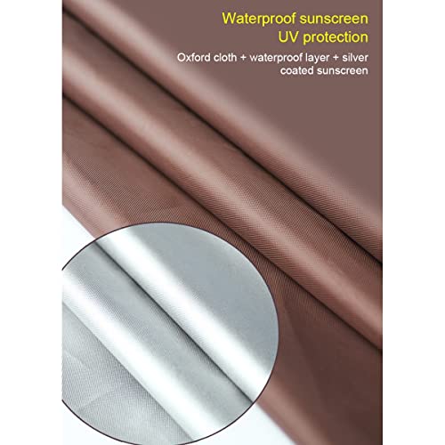 Toldo para Sol Exterior Playa Camping 6 x 5.6 x 2.4 m Marrón miniatura 4