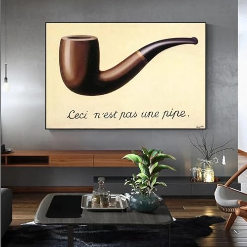 Toile Magritte Ceci n'est pas une pipe 70x100cm pour habiller un grand mur vide - 3