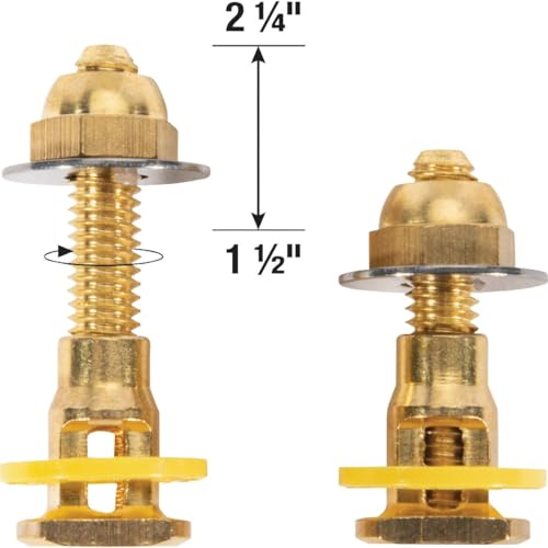 Fluidmaster Setfast Verstellbare Toilettenschüsselschrauben aus Messing
