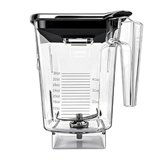 For Blendtec Wildside+ Jar- Four-Sided Replacement Blender Pitcher Cup - Compatible with Classic/Designer/Professional/Commercial Series Container-36 oz Blending Capacity