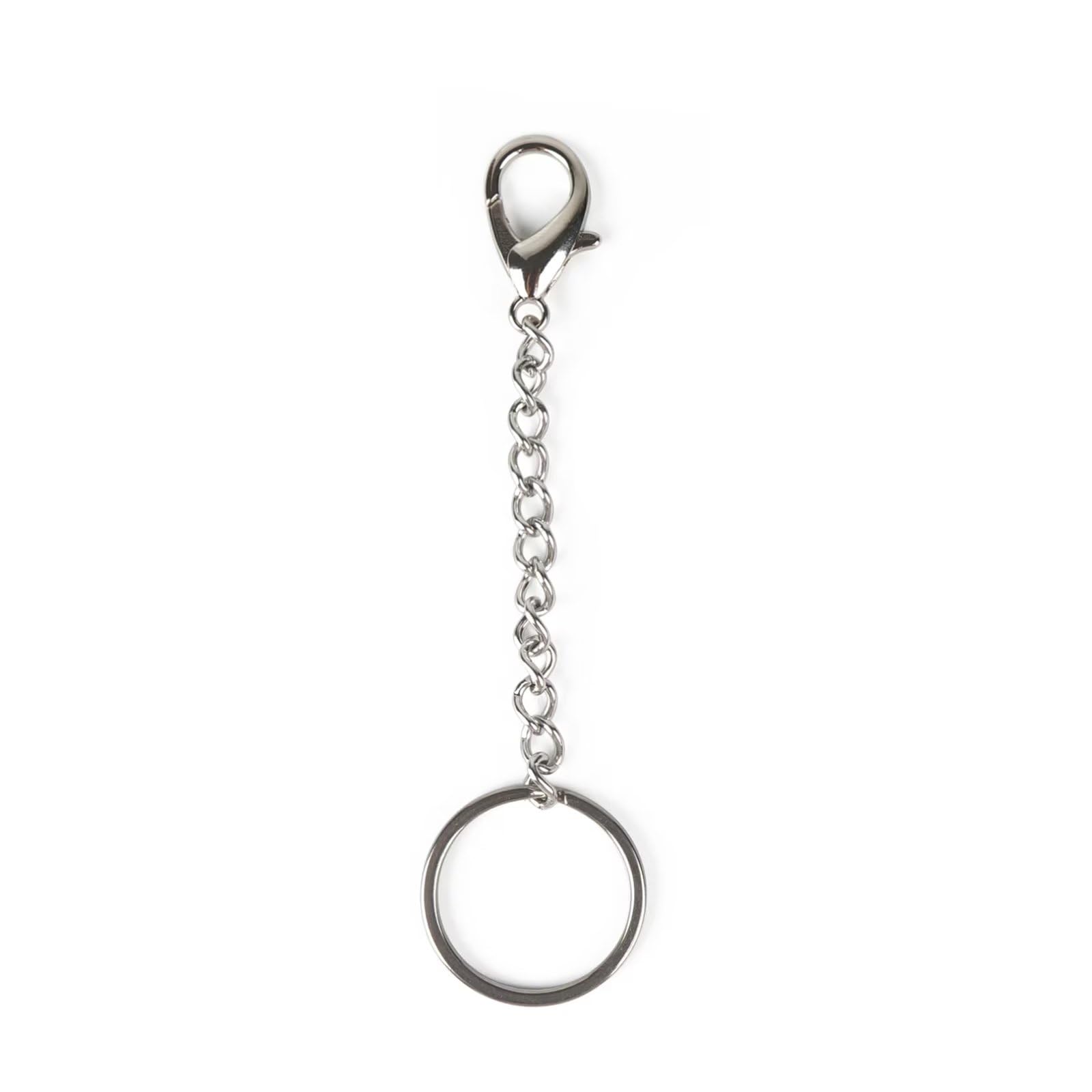 10cm Long Pocket Key Ring, Credit Card Wallet Key Chain with Lobster Clasp Keyfob for Men and Women