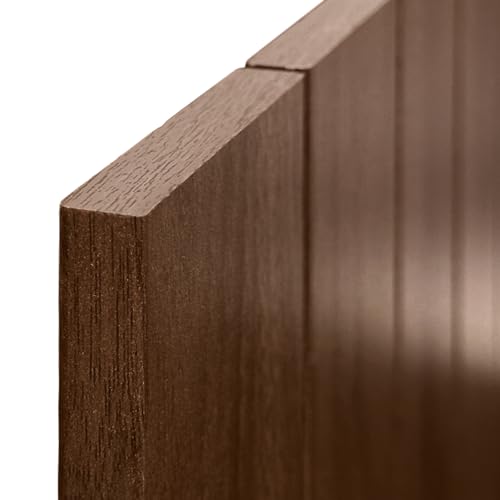 Miniatura 6 de Dhome Cabecero De Madera Reciclada Dm Estilo Palet Vertical Cama Palets Herrajes Incluidos 135cm, Nogal Madera