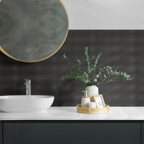 Panneau décoratif vinyle 60x30 cm à lignes verticales premium - 4
