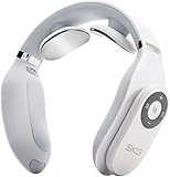 SKG Smart Neck Massager with Heating Function, Wireless 3D Travel Neck Massage Equipment with Remote (White)