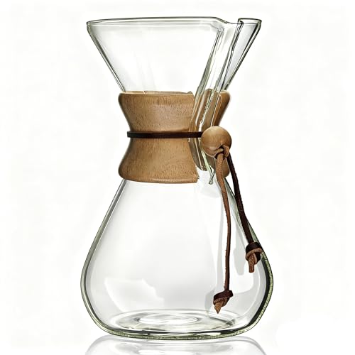 Image of AGOGO Pour Over Coffee Maker Set, 40oz Classic Style, 304 Stainless Filter | Barista kit for home kitchen, Cafe, Camping & Office; 20oz-40oz Classic, Slim, Diamond styles; Includes brush & towel.
