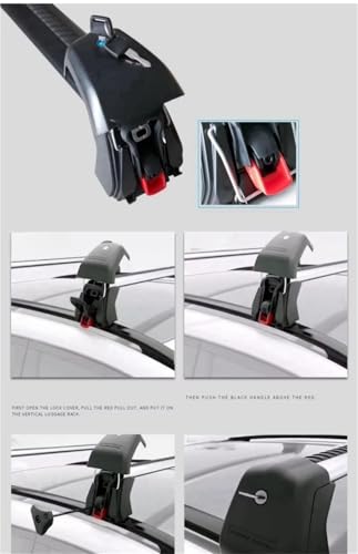 Barras de techo para Land Rover Discovery 5 2017-2025 rieles de equipaje negros 4