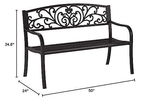 image for FDW Garden Bench Outdoor Bench Patio Bench for Outdoors Metal Porch Cl