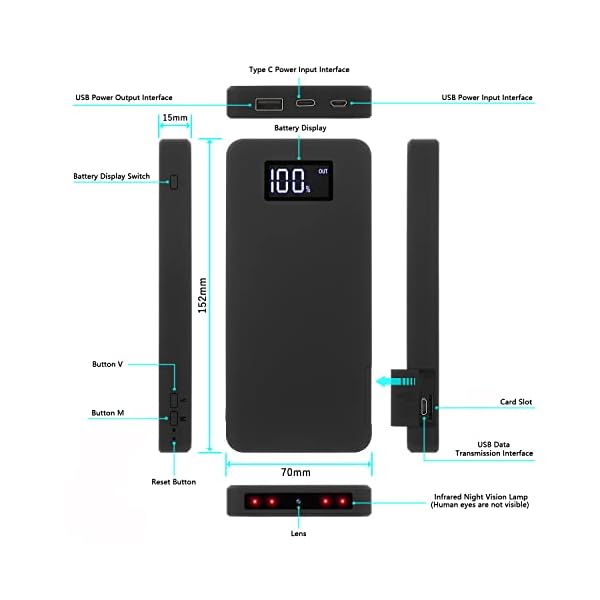 KEHZKCT Hidden Camera 1080P Mini Spy Cam with 10000mAh Battery, Motion Sensor, Night Vision for Home Security - Image 8