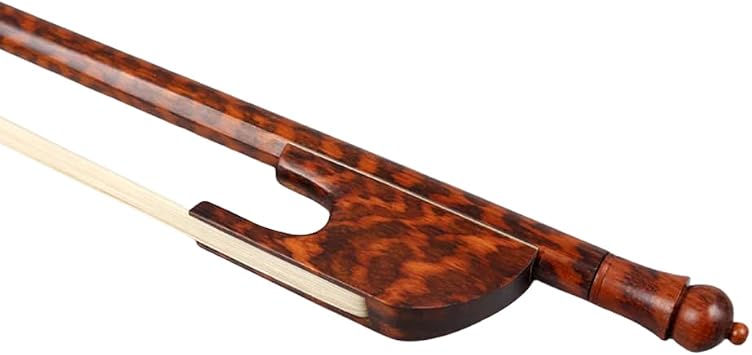 Yinfente Violin Bow 4/4 Full Size Snakewood Baroque Style Outward timber Natural Bow Horse Hair Well Balance