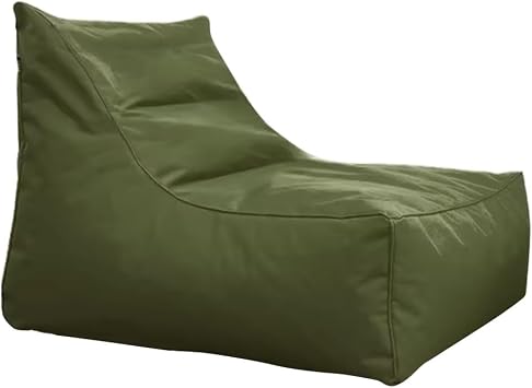 Outdoor Waterproof Bean Bag Cover No Filler Pool Floating Bean Bag Sofa Garden Beach Bean Bag Chair Oversized Relaxation Soft Lounge Cover for Adults, Kids, TeensArmy Green