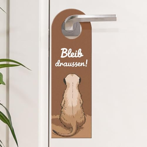 Bleib draussen Komm rein Erdmännchen Türhänger Erdmännchen Türschild für humorvolle Einweihungen oder Geburtstagsgeschenke