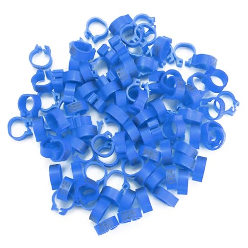 100 peças 8 mm 001-100 anéis numerados de plástico com letras de pombo para pernas, anéis de grampo
