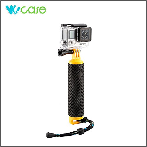 WoCase GoPro Handler DualFloat Floating Handle Hand Grip for GoPro HERO4 HERO3+/3/2/1 Cameras for ALL water sports (Scuba Diving Compatible/Storage Compartment/Lost Preventing Wrist strap/Portable with Carabiner) - Thumbnail 3