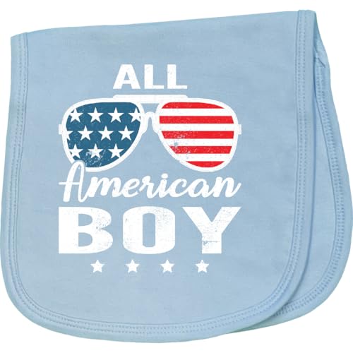 inktastic All American Boy USA Parade Baby Burp Cloth Light Blue 361ba