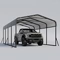 12x20 Ft Metal Carport Kits, Heavy Duty Outdoor Car Tent with Galvanized Steel Roof & Enhanced Base, Garage Shelter for Car, SUV, Truck & Boats