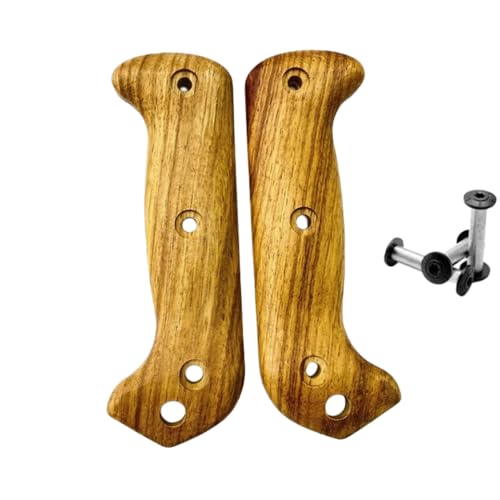 Aibote 1 Pair Natural Yellow Pear Wood Handle Scales Handles Patch DIY Tool Replacement Grips Fit for Ka-Bar Becker BK2 Companion BK9 with 3 Sets of Screws Aibote 1 Pair Natural Yellow Pear Wood Handle Scales Handles Patch DIY Tool Replacement Grips Fit for Ka-Bar Becker BK2 Companion BK9 with 3 Sets of Screws