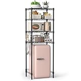Hodonas Mini-Kühlschrankständer mit 4 Ebenen, robustes, verstellbares Aufbewahrungsregal, ultimativer Organizer für Mini-Kühlschrank, Mikrowelle und Geräte, maximiert den Platz im Wohnheim, Küche