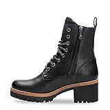 Panama Jack Damen Schnürstiefel Padma, Frauen Stiefel,Reißverschluss,uebergangsstiefel,schnürboots,halbstiefel,schnürung,Schwarz,38 EU / 5 UK