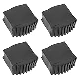 Lecreatekit Paquete de 4 patas de goma de repuesto para escaleras de aluminio y madera, suelo grueso antideslizante para mejorar la estabilidad y las superficies, color negro