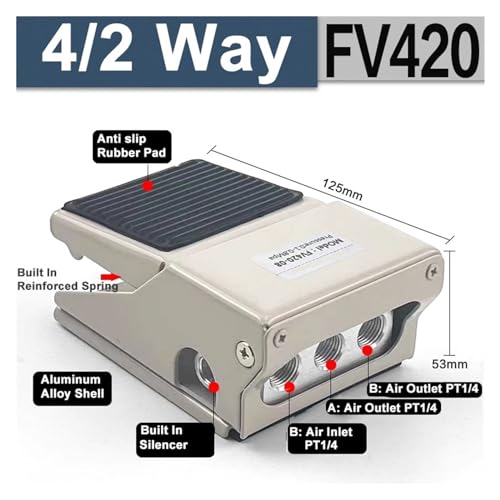 Vanne pneumatique 4F210-08 commande au pied pour cylindre air - 4