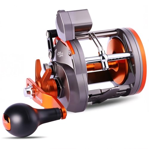 Image of Sougayilang Line Counter Trolling Reel Conventional Level Wind Fishing Reel