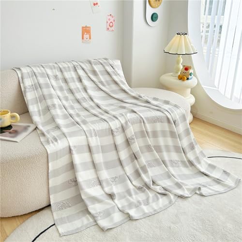 Manta Sherpa fina de verano para sofás y camas con edredón refrescante gris 6
