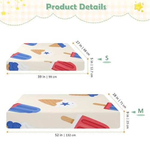 Drap-housse imperméable berceau housse matelas bébé popsicle crème