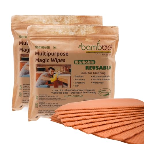 Bamboo Reusable Cleaning Cloths & Towels – 24 Pieces (2