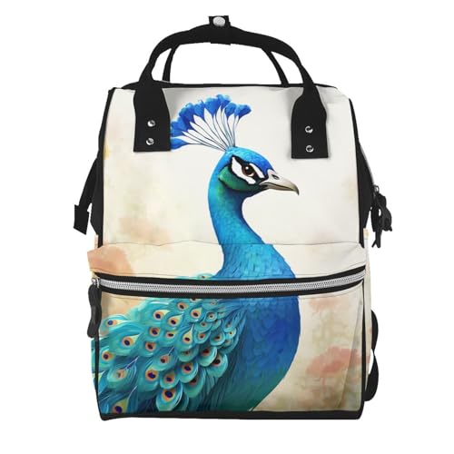 Sac à dos à langer abstrait coloré pour les sorties et voyages avec bébé