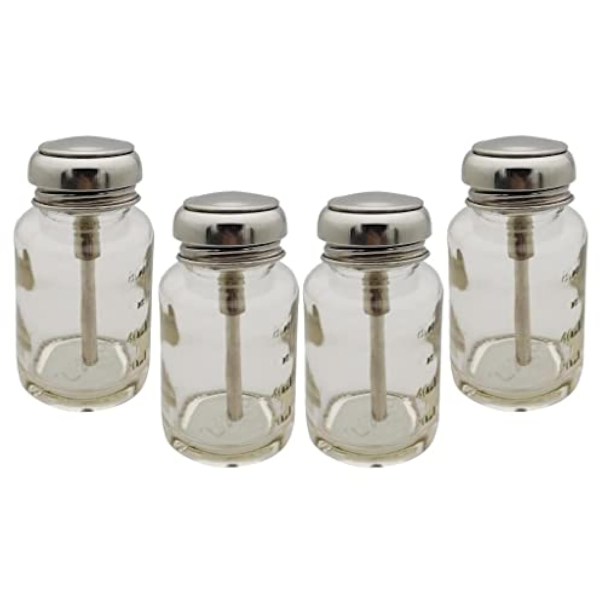 4Pcs Makeup Remover Press Bottle Liquid Pump Dispenser
