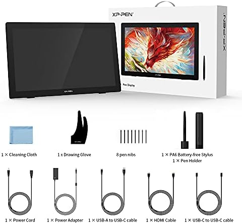 XP-PEN Artist 24 Drawing Tablet with Screen 23.8 Inches Graphic Pen Display with 2K QHD Screen, 90% NTSC Color Gamut, Supports Windows, Mac and Linux