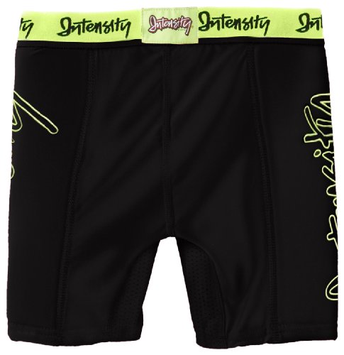Intensity Girl's Low Rise Slider Softball Shorts, Medium, Black Optic Yellow #TOP1