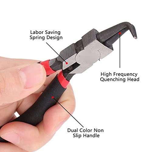 Alicate de anel de pressão de 12,7 cm, dobra interna, alicate de aço carbono, alicate de remoção de