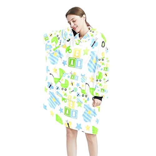 uroczy kombinezon do wózka dziecięcego do noszenia koc z kapturem, ponadwymiarowa bluza z kapturem dla kobiet, wygodna bluza, Multicolor, rozmiar uniwersalny