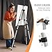 Art Easel Stand for Painting or Sign, Portable Adjustable 66 inches Display Tripod Artist Floor Aluminum Metal Easel with 1 Bag for Table-top/Floor Drawing, Sturdy for Canvases Displaying - Silver