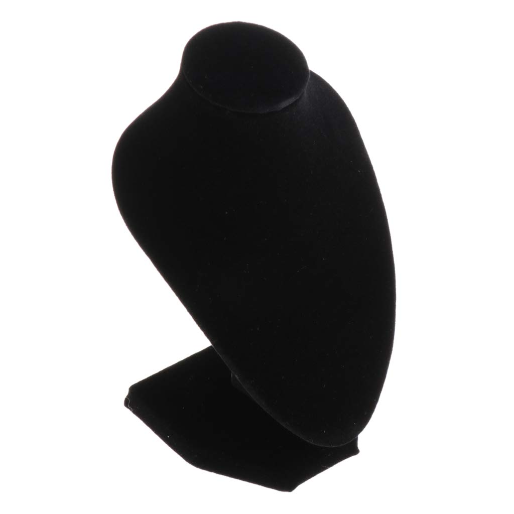 10x Velours Noir Bijoux Buste Présentoirs Titulaire