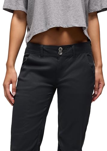 prAna Women's Halle Pant, Black, 6 Regular