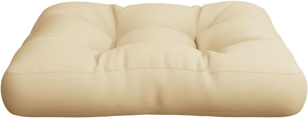vidaXL Pallet Cushion Beige 100% Polyester 23,6 in x 23,6 in x 4,7 in