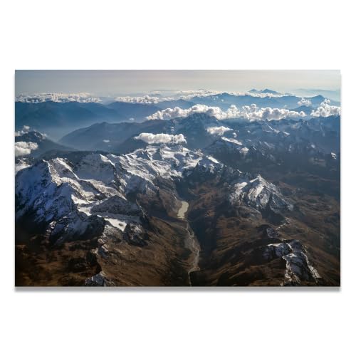 Lienzo de paisaje natural de montaña sin marco para decoración de casa, 30x45cm