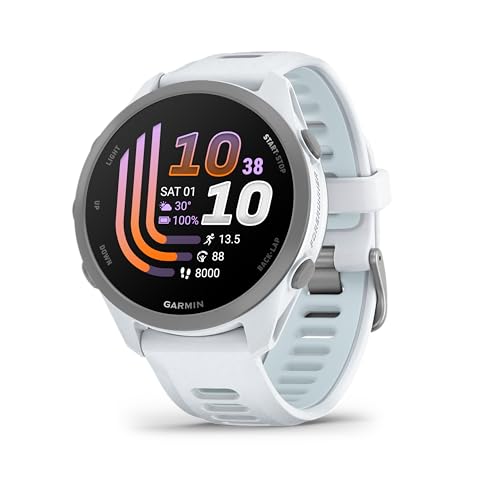Garmin Forerunner 170 - Montres connectées GPS de Running faciles à Utiliser - Blanc - Boîtier 43 mm
