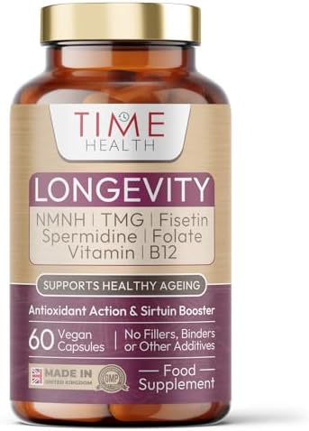 Longevity - NMNH, Spermidine, TMG, Fisetin, Folate & B12 - Cellul...