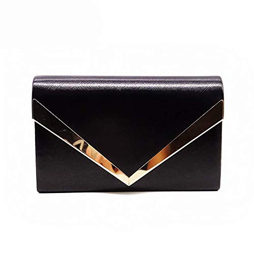 YYBAOJU Sobre Simple Bolsa de Metal PU Brillante Bolsos de Noche Fiesta de Baile de Boda Bolso de Embrague Bolso Monedero Cover
