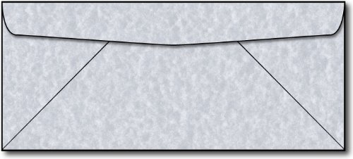 100 Pack Aged Parchment Envelopes - #10 Business Letter Size (4 1/8" x 9 1/2") - Decorative Antique Vintage Style Envelopes (Blue)