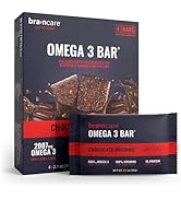 Omega 3 Fig Bars, Fish oil Alternative, Chocolate Brownie Gluten-Free Protein Snacks, 1,956mg Ome...